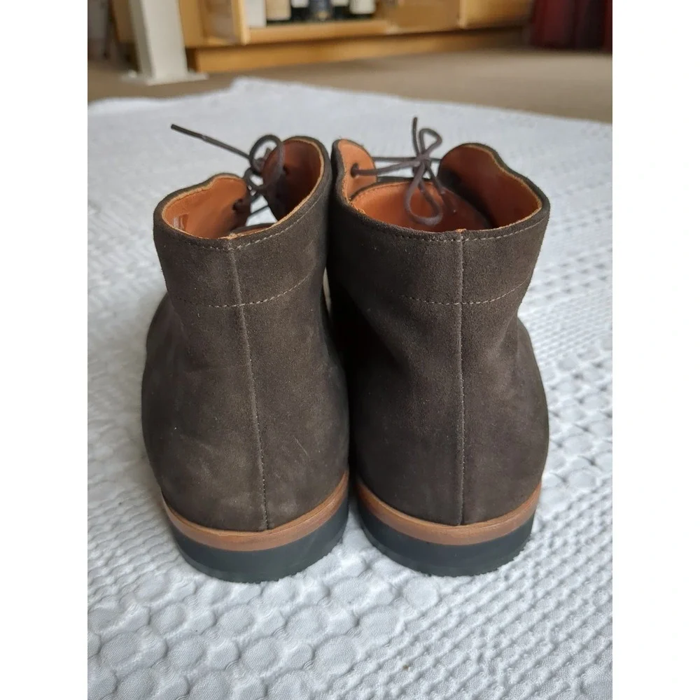 Wolf‎ & Shepherd Striker Suede Chukka Boots Chocolate Brown Size 10.5 P Lace Up